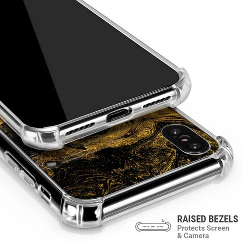 Striped Marble iPhone XS Max Clear Case